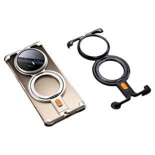 EARY适用荣耀MagicV5手机壳金属无边框vs3折叠屏专用保护套带磁吸支架华为半包V3超薄散热新款后壳VS2高级感