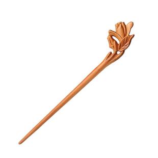 美木兮手工桃木发簪新中式木簪日常盘发发钗女古风高级感檀木簪子