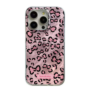 Gradient pink leopard print case适用iphone 11 12 13 14 15 16 17 pro max XR XS MAX 7 8 PLUS