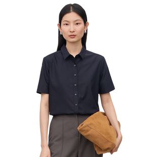 宿·色职业装短袖女衬衫夏季新款商务上班正装上衣公务员面试衬衣