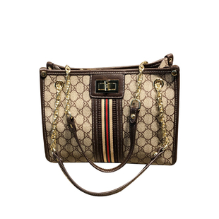 香港品牌包包女款2025新款时尚高级链条包真皮手提单肩休闲托特包