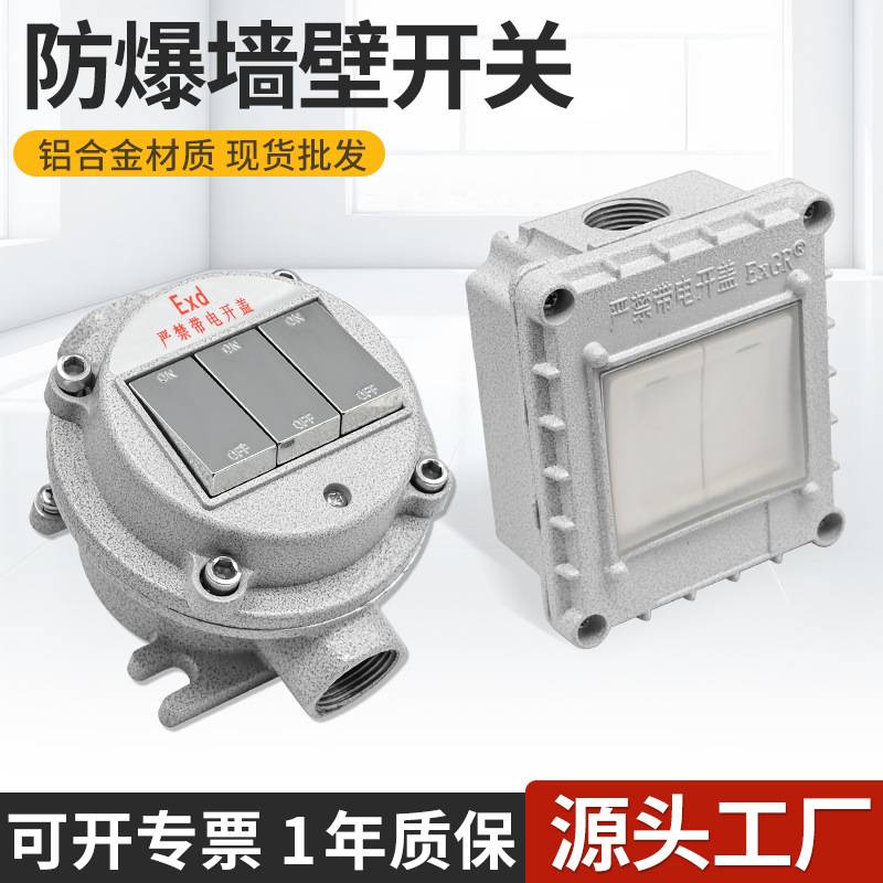 防爆开关220V翘板式防爆防爆照明三单开开开关四开双开开关墙壁