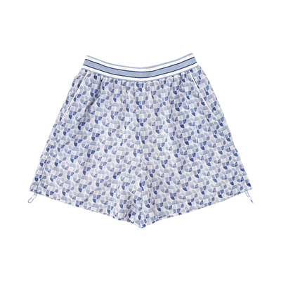 HONRN/红人松紧腰阔腿休闲短裤