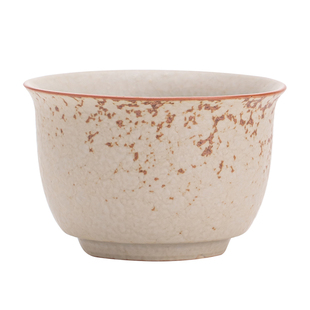 恬静生活火石红品茗杯子高档陶瓷单个泡茶茶杯复古中式家用主人杯