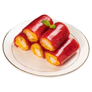 金沙红米肠广式早茶虾仁脆皮卷点心虾饺港式茶餐厅半成品家商用