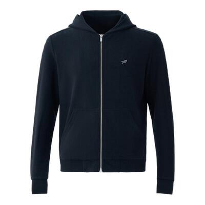 精梳棉百搭拉链连帽卫衣外套男款