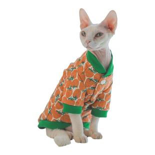 无毛猫事务所无毛猫德文宠物猫新年柿柿如意棉衣夹棉保暖加厚外套