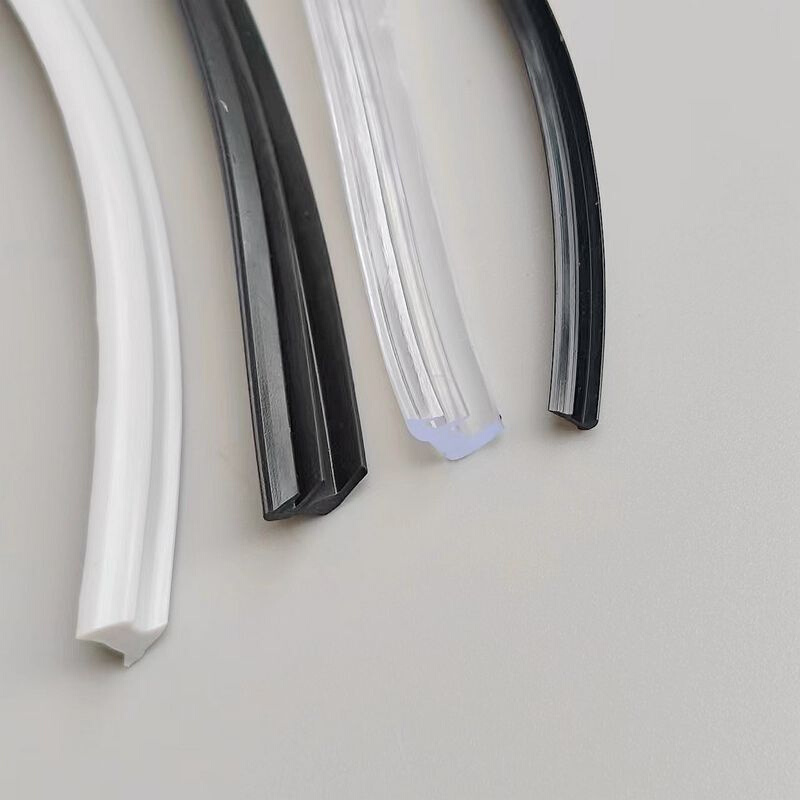 热销工业铝型材封边条  PC板亚克力有机玻璃铝塑板Q透明卡条 橡胶