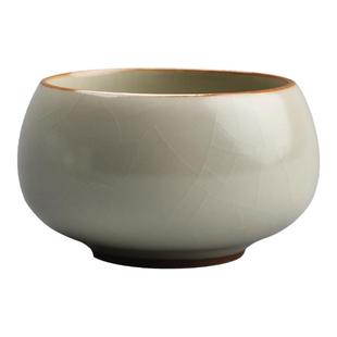 米黄汝窑功夫茶具套装茶碗家用泡茶壶高档茶杯冲茶盖碗陶瓷公道杯