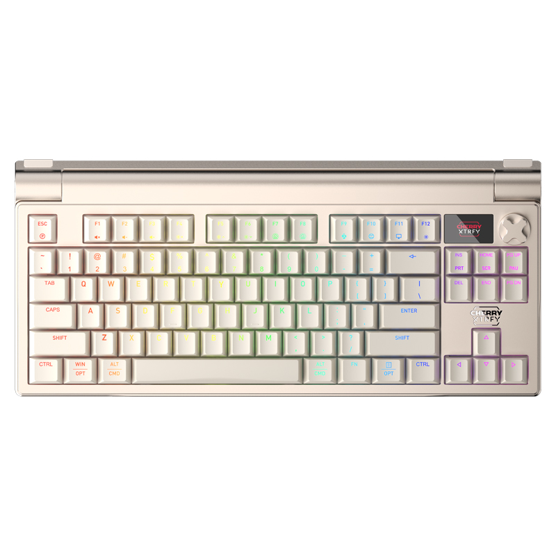 CHERRY櫻桃MX8.3客制化金屬鋁合金8K無線三模機械鍵盤紅軸茶軸