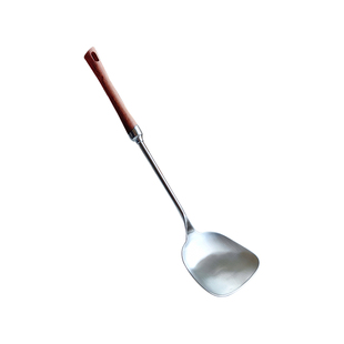 出口304不锈钢锅铲 家用炒菜铲子厨具套装木柄炒勺 汤勺 家用菜铲