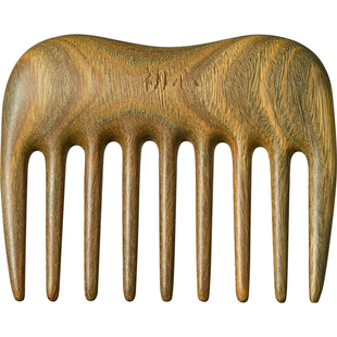 初心檀木梳子宽齿按摩梳头部经络梳天然绿檀木梳家用宽齿头皮刮痧