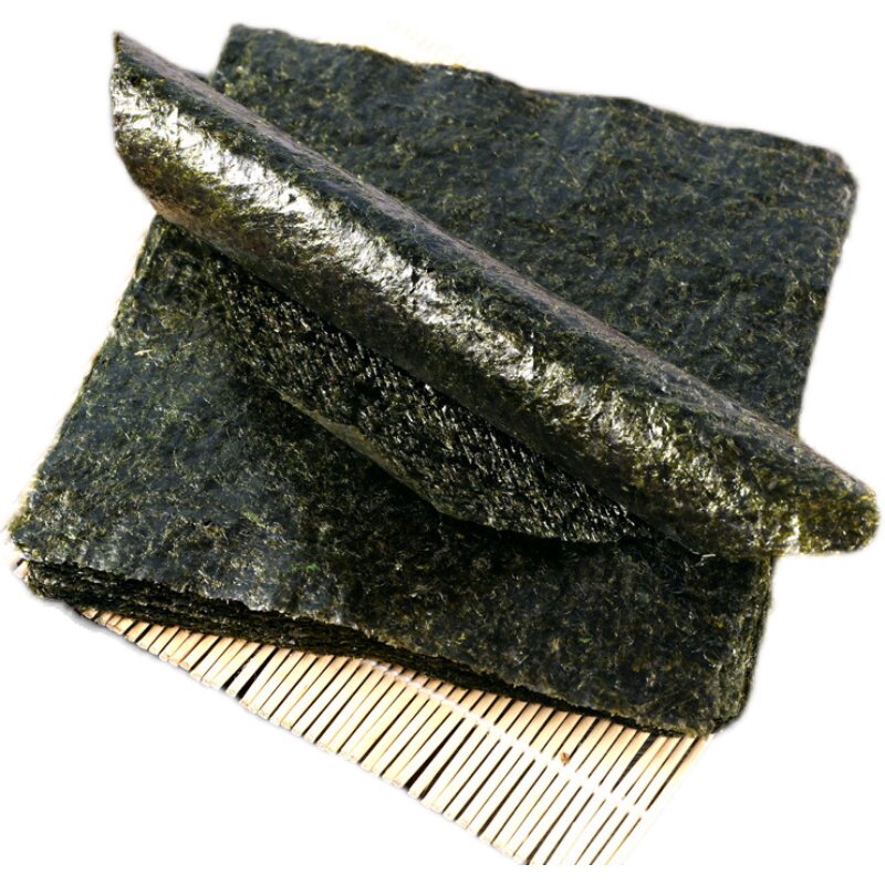 商用寿司海苔50张大片装烤海苔皮紫菜包饭儿童饭团日料半切型饭团
