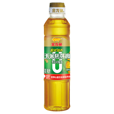 金龙鱼零反式脂肪玉米胚芽油400ml*2瓶 小瓶家用炒菜烘焙食用油