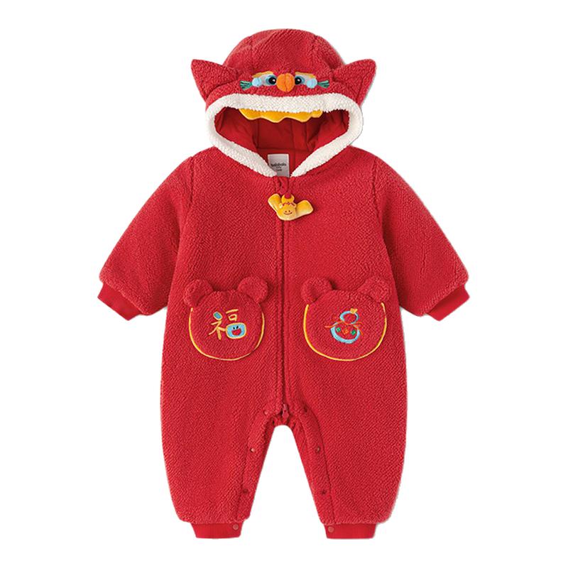 巴拉巴拉童装儿童加绒连体衣年服