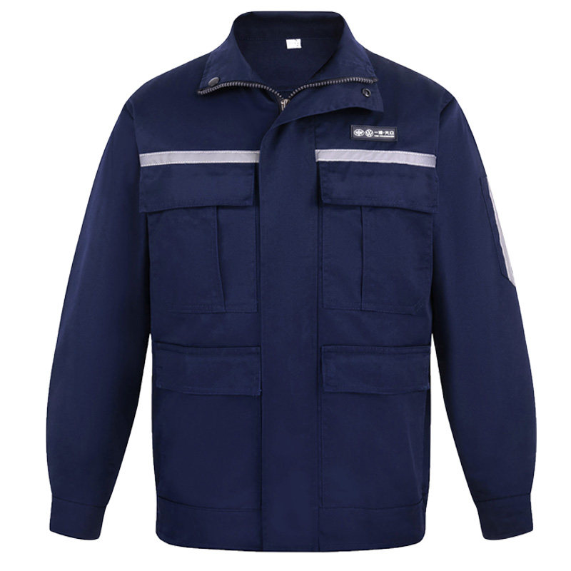 秋冬一汽大众工作服男装长袖套装4s店工装汽修机修劳保服服装定制