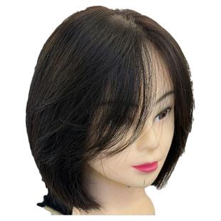 梧桐雨假发女短发全真发双递针头套全手织蕾丝透气光头波波头减龄