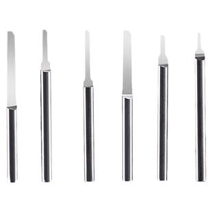 威特3.175单刃柱刀双色板亚克力切割直刀cnc钨钢雕刻刀雕刻机刀头