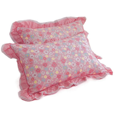 喜觅乐家纺∣田园风纯棉枕套一对装全棉48×74cm荷叶边全棉枕头套