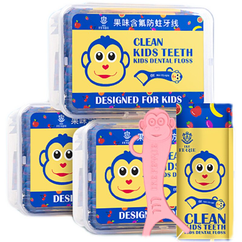 艾克弗瑞儿童专用超细牙线含氟