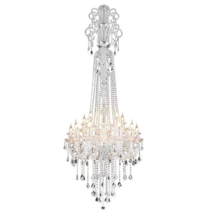 法式轻奢水晶别墅吊灯现代宫廷风挑空楼梯婚庆酒店复式楼大吊灯