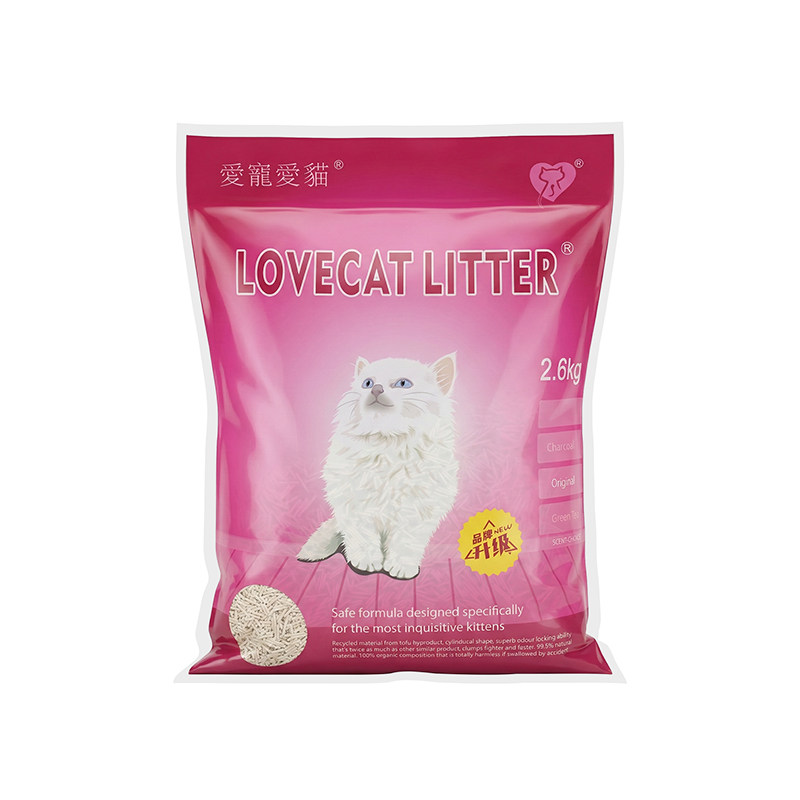 N1爱宠爱猫-love cat原味豆腐猫砂宠物幼猫结团除臭低尘2.6kg/袋