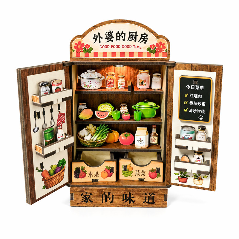 外婆的厨房迷你冰箱DIY小屋