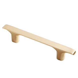 盛星五金衣柜门拉手长款现代简约橱柜抽屉单孔金色锌合金法式把手