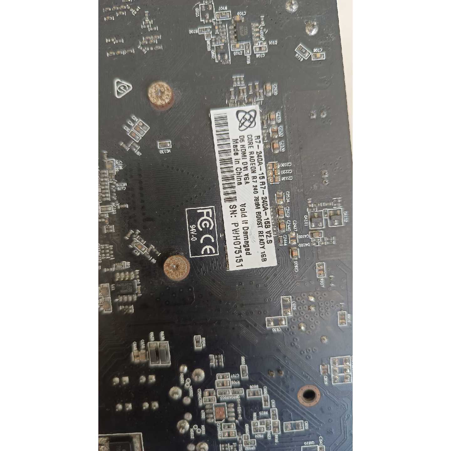 议价转让讯景显卡型号R7-240A.D5.1G.拆机的无拆无修正