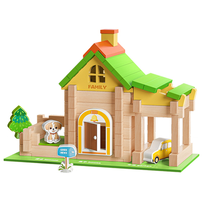 鲁班榫卯积木玩具diy小屋模型