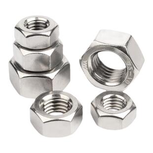 固万基304不锈钢反牙六角螺母 左牙六角螺丝帽左旋逆牙螺母M4-M20