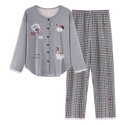 2025新款加厚睡衣女款德绒保暖薄绒长袖秋冬季少女卡通可爱家居服