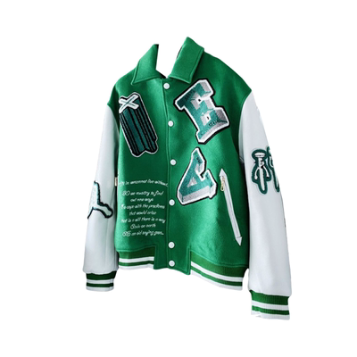 地球店重工毛巾绣潮宽松休闲外套