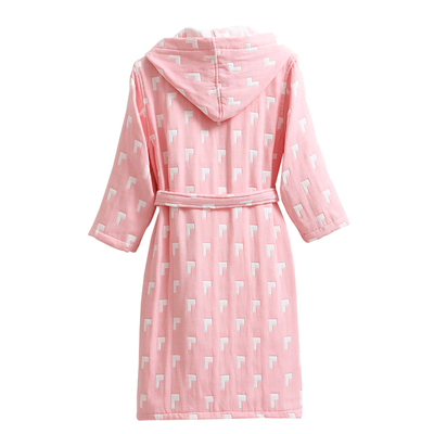 纯棉纱布儿童浴袍秋冬加厚全棉