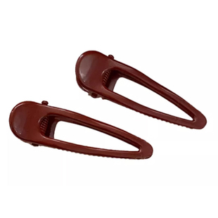 一对！复古红色发夹边夹侧边可爱刘海夹女高级感水滴鸭嘴夹子头饰