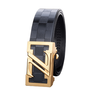 高档头层皮带男自动扣纯牛皮男士皮带韩版时尚潮流中青年裤带正品