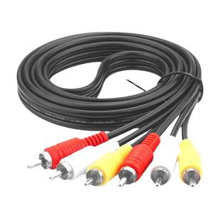 av线三对三莲花线有线电视机顶盒连接线数字高清莲花头音频线视频与DVD红白黄三色线3数据接头信号输入av输出