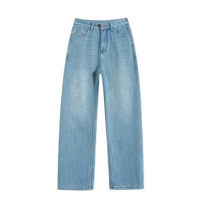 【送运费险】直筒加绒牛仔裤女士