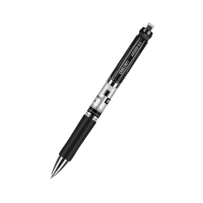 得力按动中性笔12支装家用文具