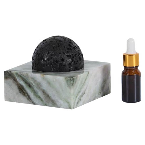 现代简约天然大理石香薰球储物摆件新中式厕所酒店房间民宿装饰品