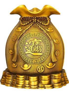 铜钱袋存钱罐客厅摆件礼品福袋