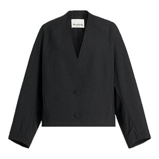 【筑感外套】Marisfrolg玛丝菲尔2026春新款无领设计插肩袖短外套