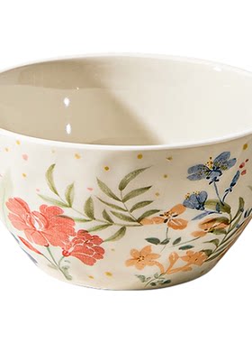 墨色花间集漂亮好看的水果盘子高颜值餐具套装早餐碟子沙拉甜品盘