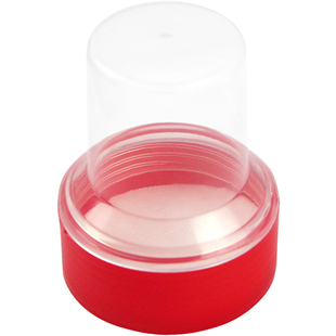 亚信戈德印章盒印鉴盒单个独立章盒便携式电子印章圆形收纳盒塑料透明放章盒子财务印章公章盒子收纳盒印鉴盒