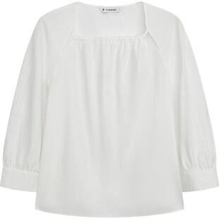 播方领衬衫女夏季新款商场同款设计感优雅气质长袖上衣BDR2HD1401