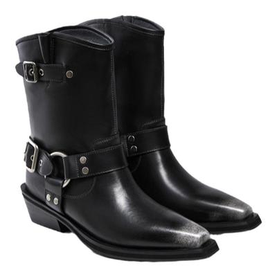 粗跟靴子女靴中筒西部靴骑士靴