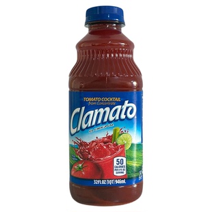 美国克拉玛特牌Clamato摩特牌鸡尾调酒汁蔬菜汁番茄味调味汁946ml
