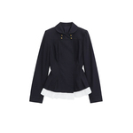 SPEAR YOUTH“无可替代”双排扣牛仔打褶收腰衬衫通勤上衣外套