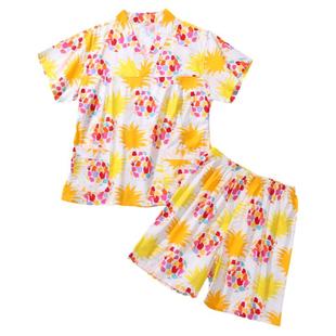 2024新款亲子汗蒸服纯棉女儿童洗浴服汤泉衣服酒店会所按摩桑拿服