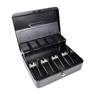 加宽金属手提钱箱交班收银盒港币日元现金零钱家用收纳保管箱儿童